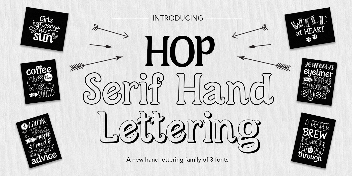 Пример шрифта Hop Serif Hand Lettering #1